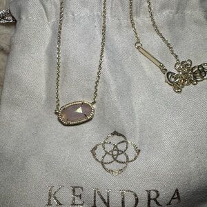 Kendra Scott Elisa Gold Necklace with Pink Stone